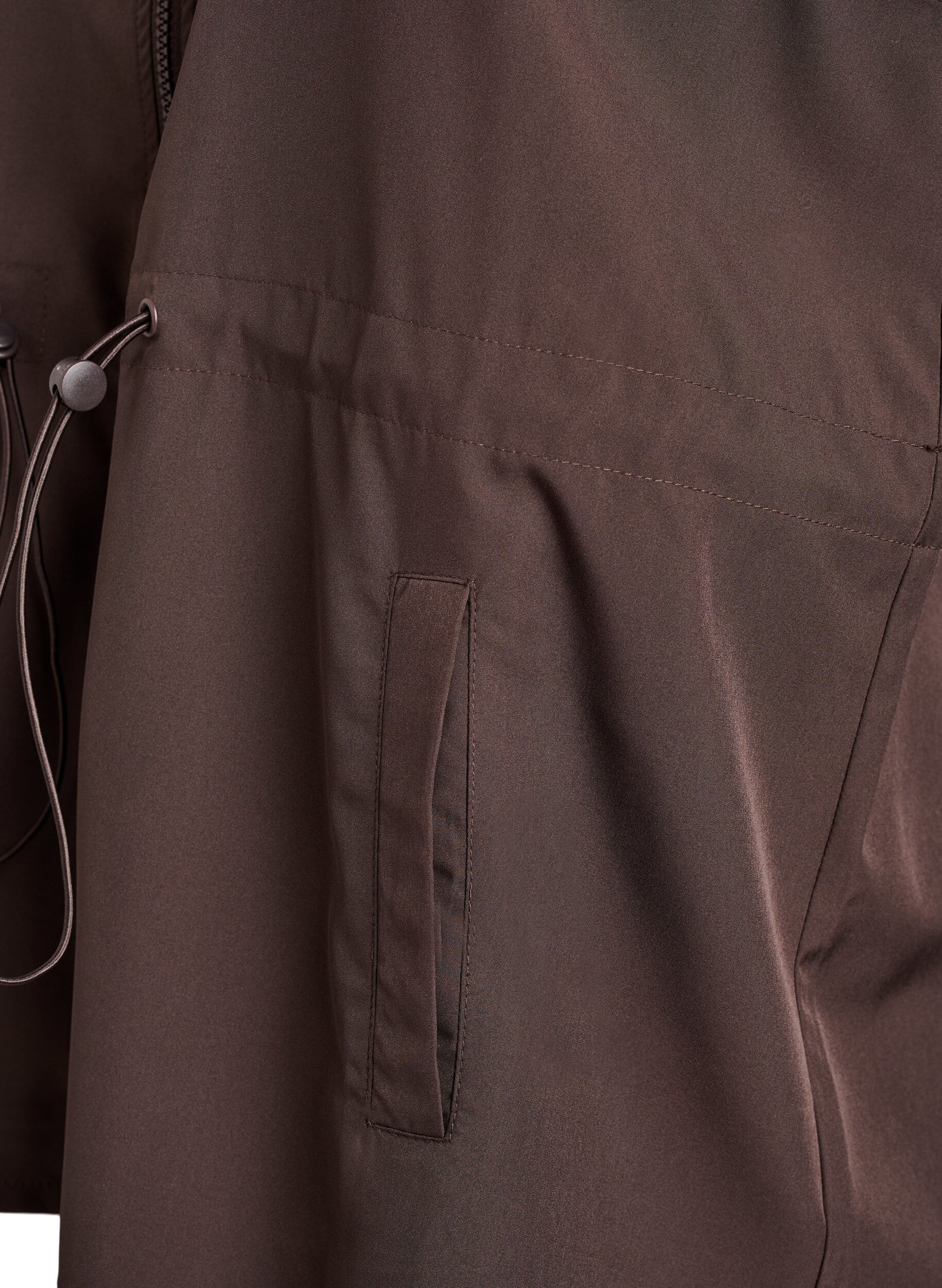 Zizzi Veste sans manches avec taille &eacute;lastiqu&eacute;e, Marron, Packshot image number 3