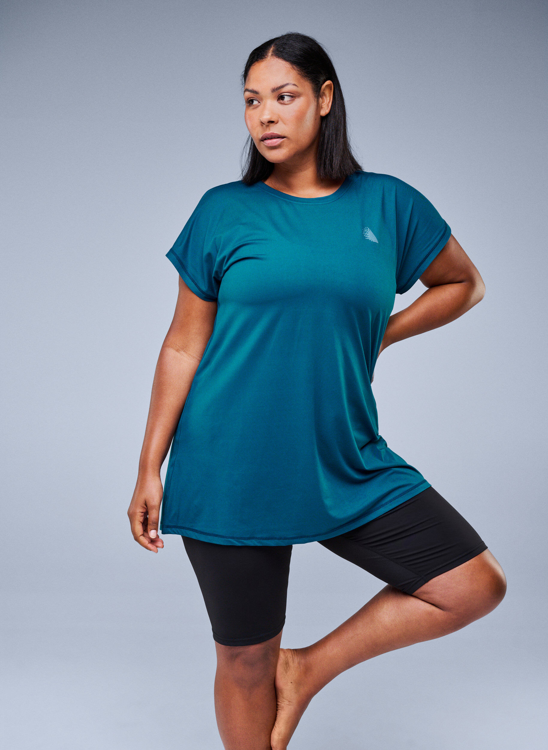 ZizziT-shirt long de sport, Bleu p&eacute;trole, Image image number 0