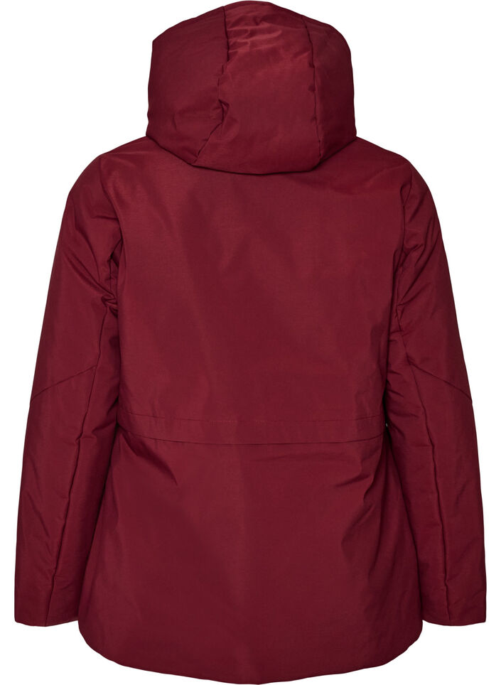 Veste d'hiver avec capuche et taille ajustable, Bordeaux, Packshot image number 1