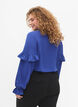 Blouse met ruches en knopen, Deep Ultramarine, Model image number 1