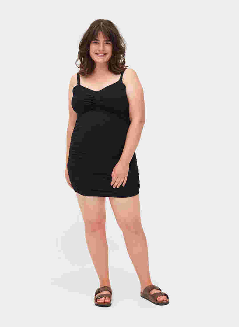 Haut de grossesse sans couture avec fonction allaitement, Black, Model image number 3