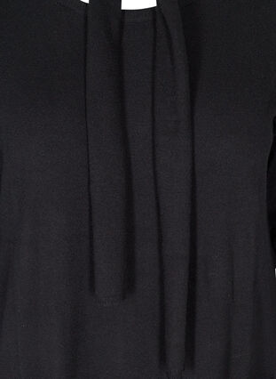 Robe en maille à manches longues avec poches, Black, Packshot image number 2