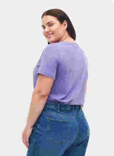 T-shirt en coton uni basique, Veronica, Model image number 1