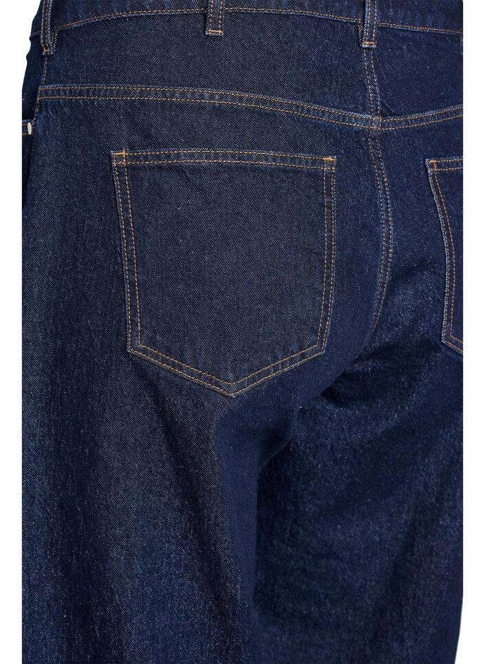 Straight-fit jeans met wijde pijpen en omslagen, Blauw, Packshot image number 3
