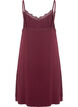 Pyjama jurk met kanten rand in viscose, Rood, Packshot image number 1