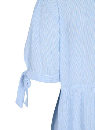 Robe chemise rayée en coton, Blue Stripe, Packshot image number 3