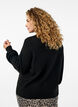 Cardigan en maille comportant de la laine et des boutons, Black Solid, Model image number 1