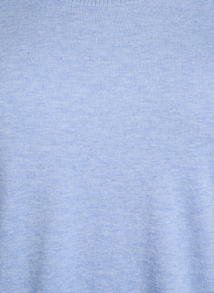 Chemisier en maille &agrave; col rond, Bleu, Packshot image number 2