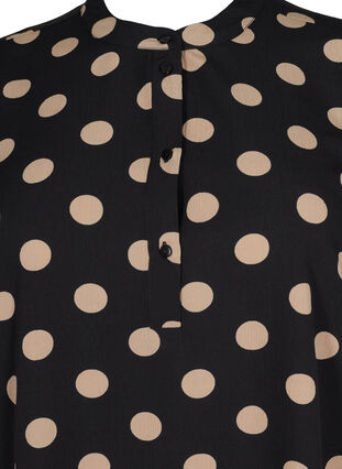 FLASH - Tunique florale à manches courtes, Black Brown Dot, Packshot image number 2