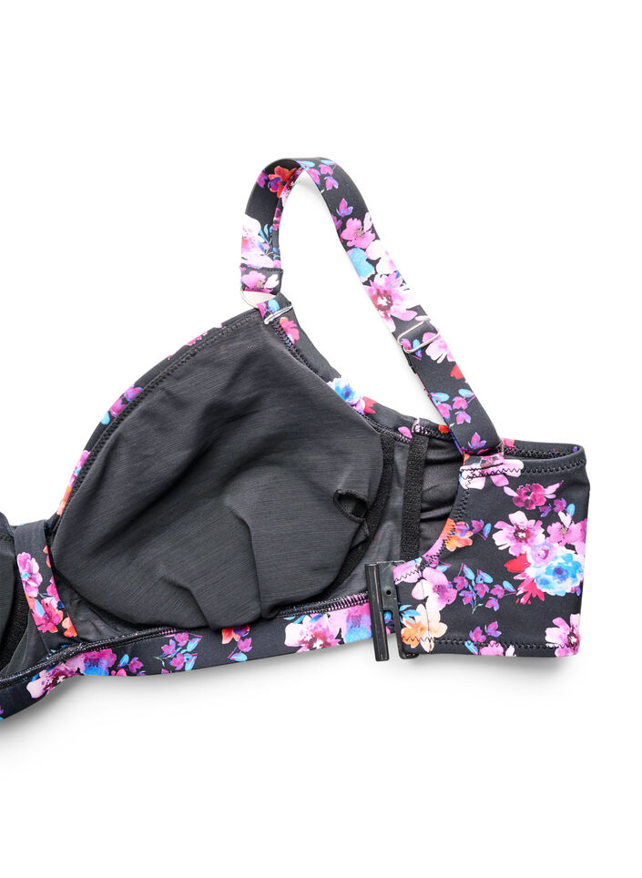 Haut de bikini avec armatures et imprim&eacute;, Violet, Packshot image number 3