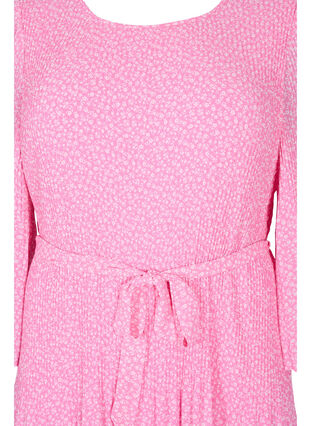 Robe plissée avec ceinture à nouer, Pink Ditzy Flower, Packshot image number 2