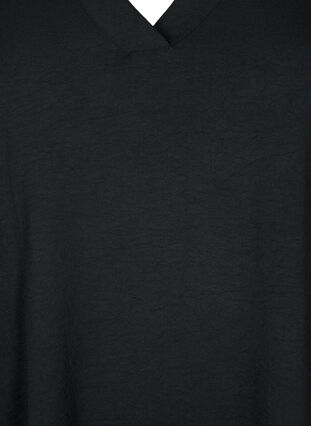 A-lijn tuniek met 3/4 mouw, Black, Packshot image number 2