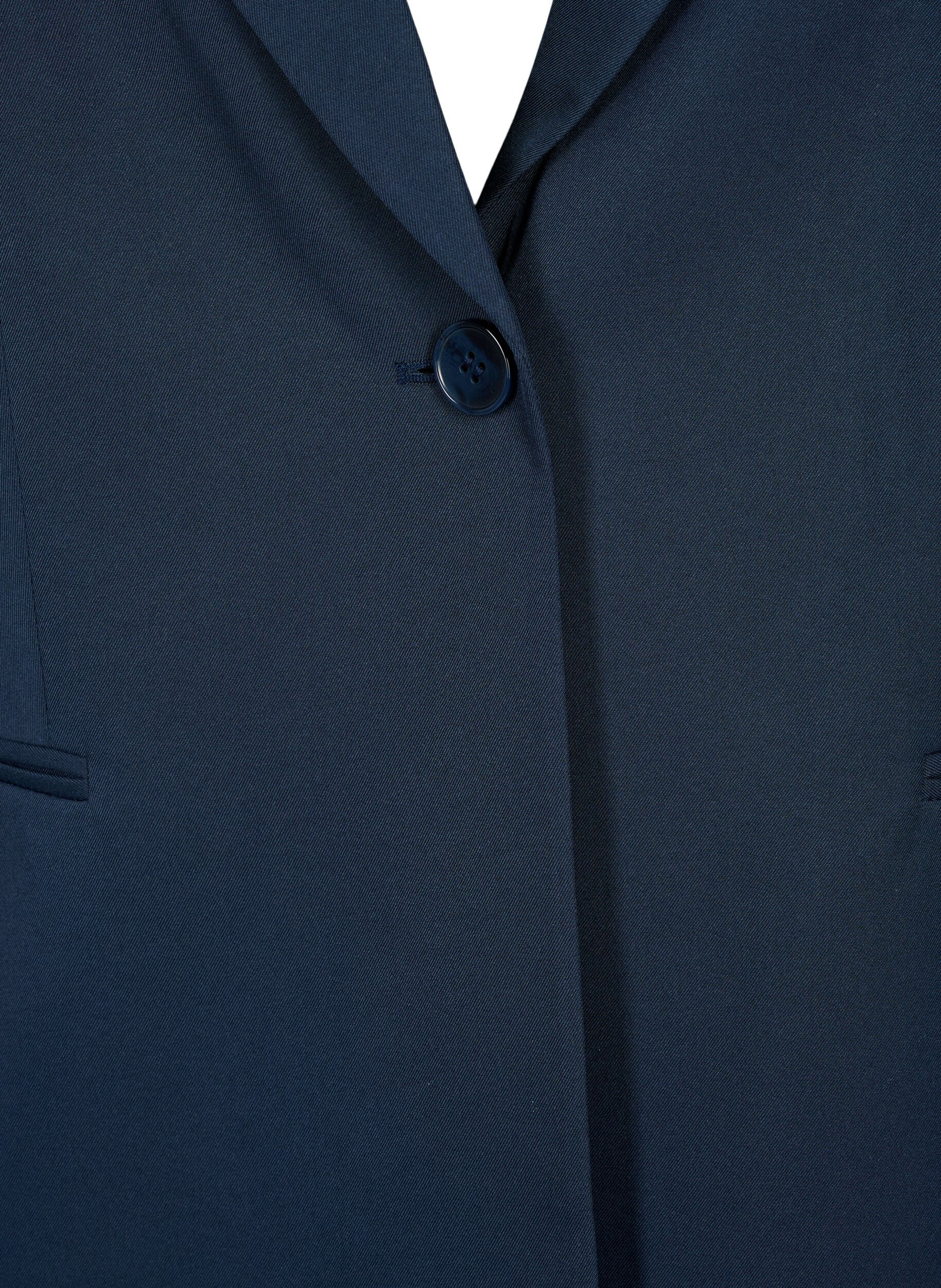 Zizzi FLASH - Blazer simple avec bouton, Bleu, Packshot image number 2