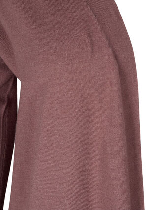 Gebreid vest met split en rib, Rose Taupe Mel., Packshot image number 2