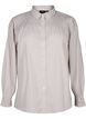 Chemise rayée avec fronces, Silver Mink Wh. St., Packshot image number 0