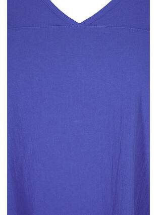Katoenen jurk met korte mouwen, Dazzling Blue, Packshot image number 2
