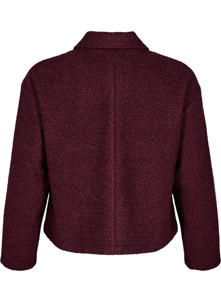 Veste courte zippée, Bordeaux foncé, Packshot image number 1