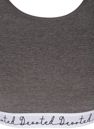 Soutien-gorge chiné à encolure ronde, Dark Grey Melange, Packshot image number 2