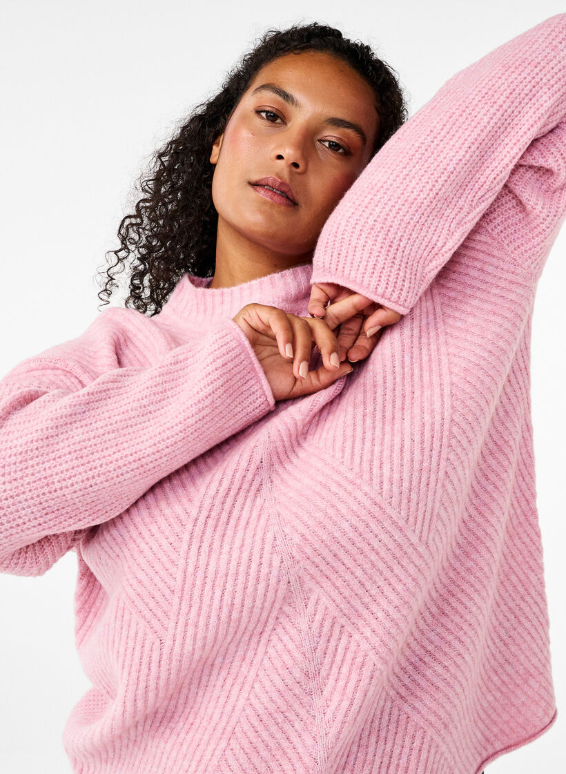 Trui met een gestreept patroon en lange mouwen, Corsage Mel., Image image number 0