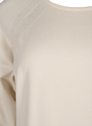 Gebreide blouse met raglanmouwen, Birch Mel., Packshot image number 2