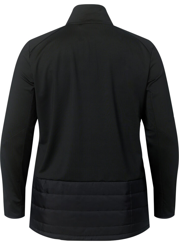 Sportief vest met quilt en rits, Black, Packshot image number 1