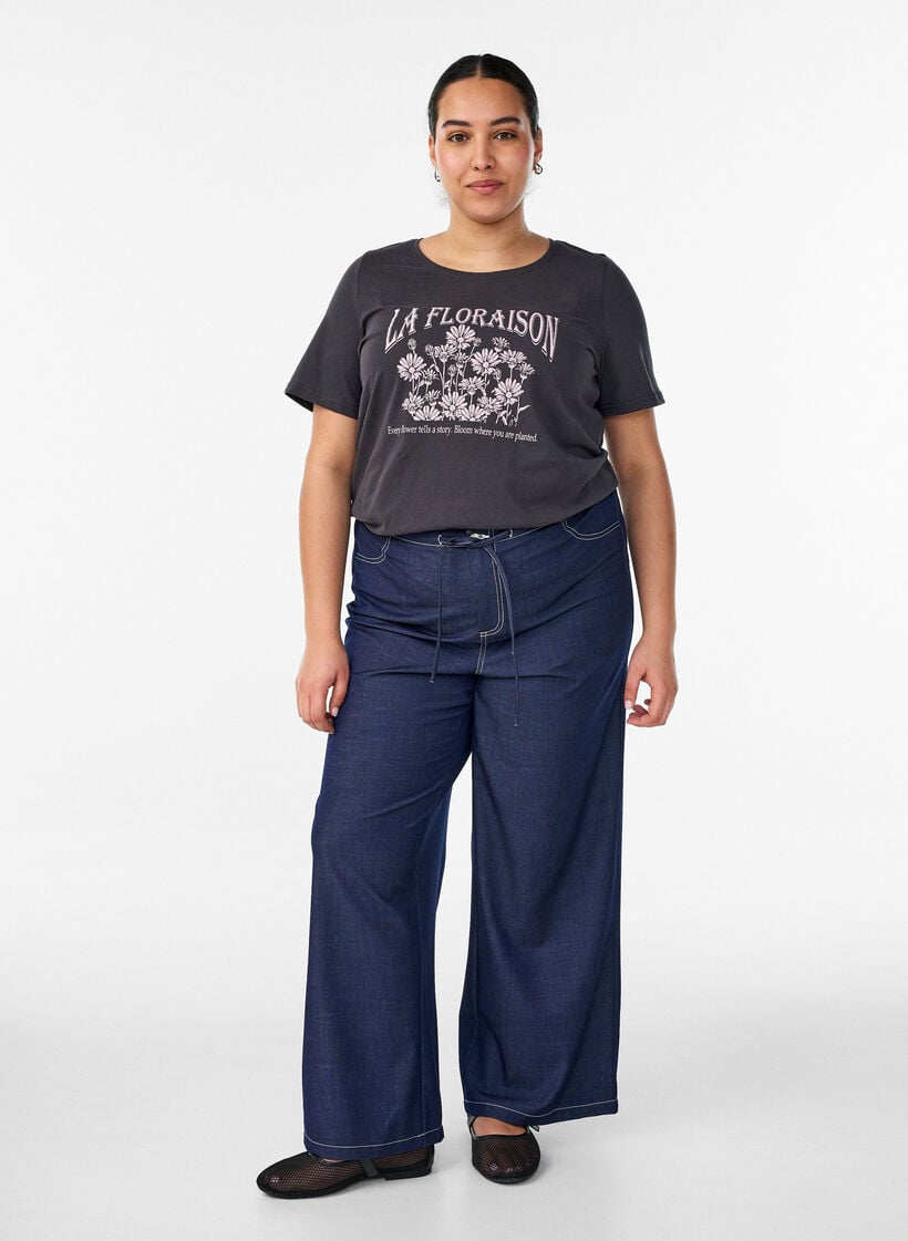 T-shirt imprim&eacute;, Gris, Model image number 1