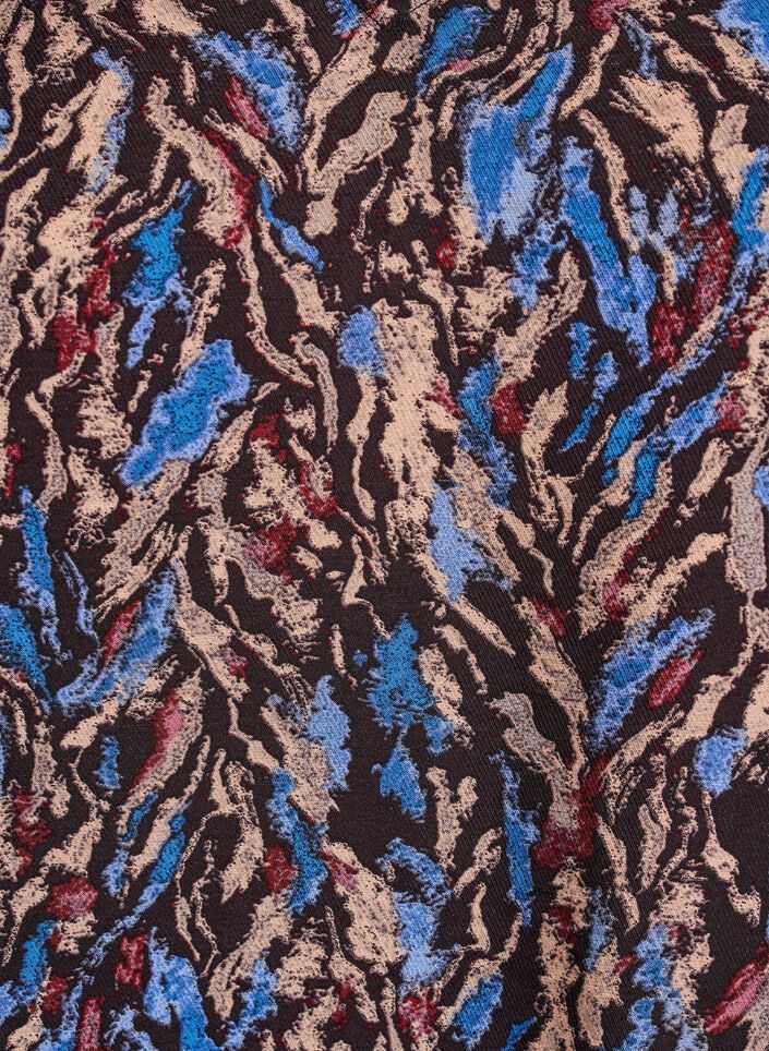 Blouse avec col en V et manches 3/4, Bleu, Packshot image number 2