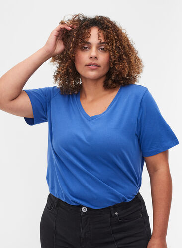 T-shirt basique, Dazzling Blue, Model image number 0