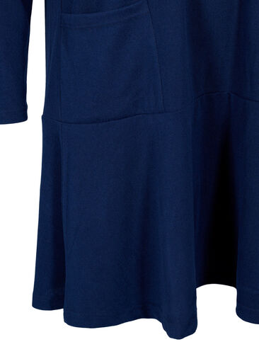 Robe en jersey avec col montant et poches, Dress Blues Mel., Packshot image number 3