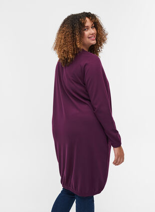 Plain, long-sleeved sweatshirt dress, Winter Bloom, Model image number 1