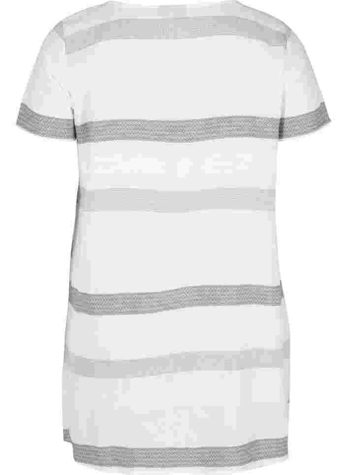 Robe rayée à manches courtes, White Stripe, Packshot image number 1