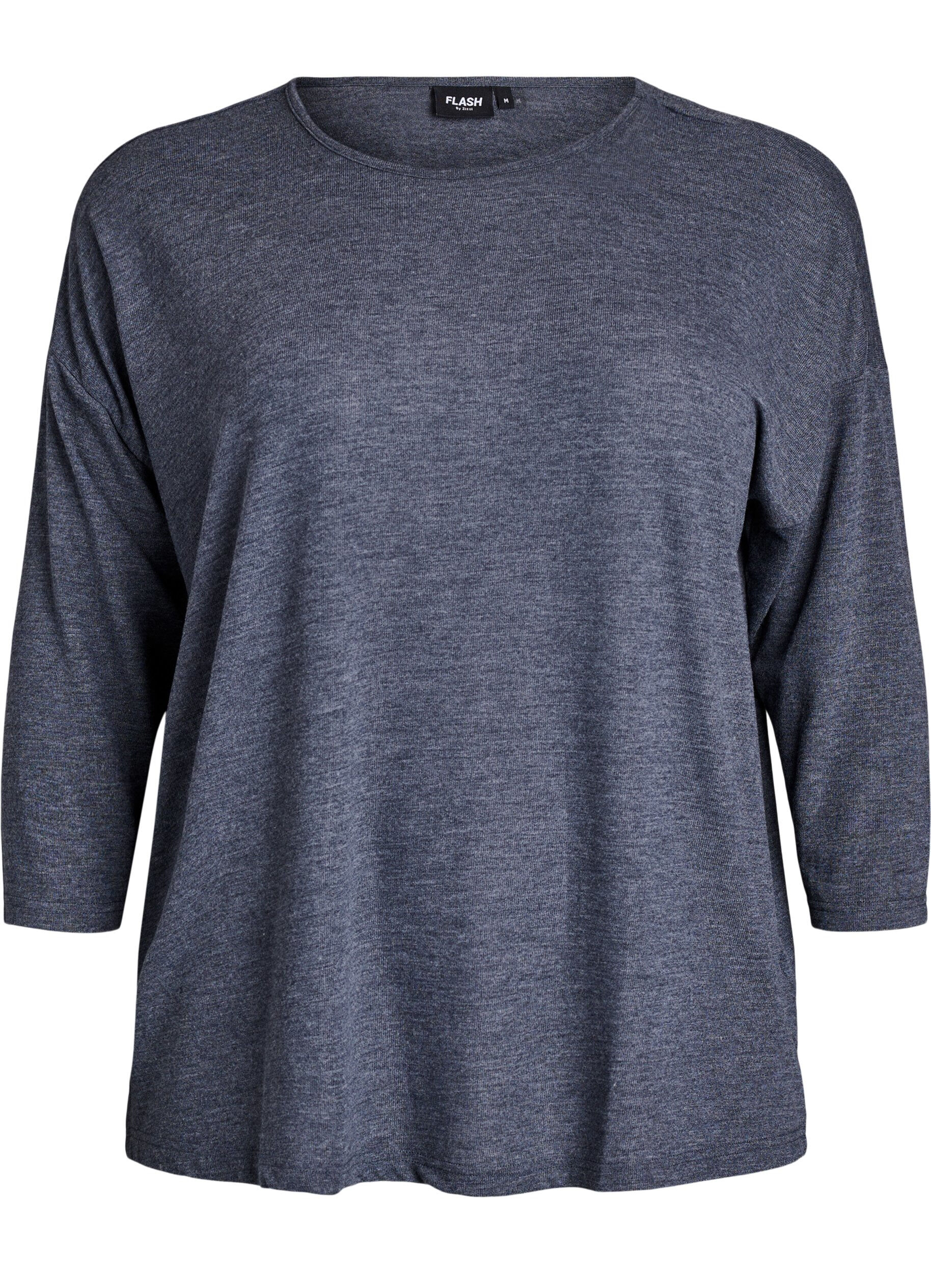 ZizziBlouse en jersey avec manches 3/4, Gris anthracite, Packshot image number 0