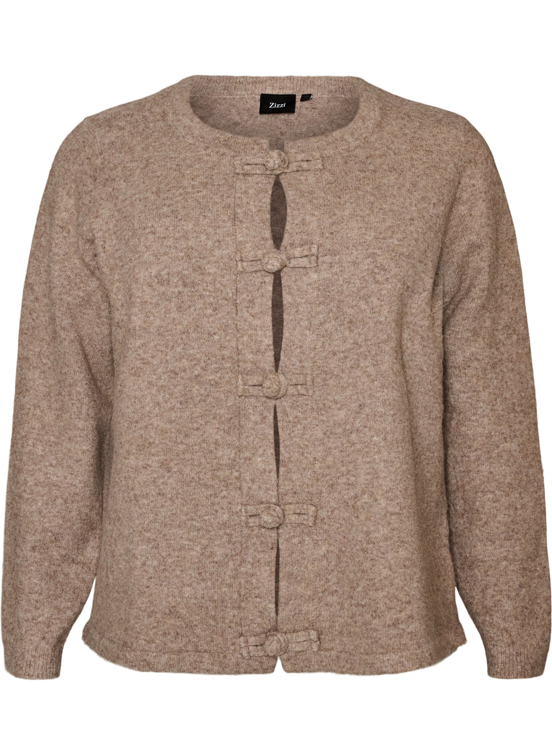 ZizziCardigan met knoopsluitingen, Beige, Packshot image number 0