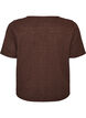 Blouse en coton textur&eacute; avec fermeture &agrave; boutons, Marron, Packshot image number 1
