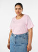 Organisch katoenen T-shirt met hartjes, Roze, Model image number 0