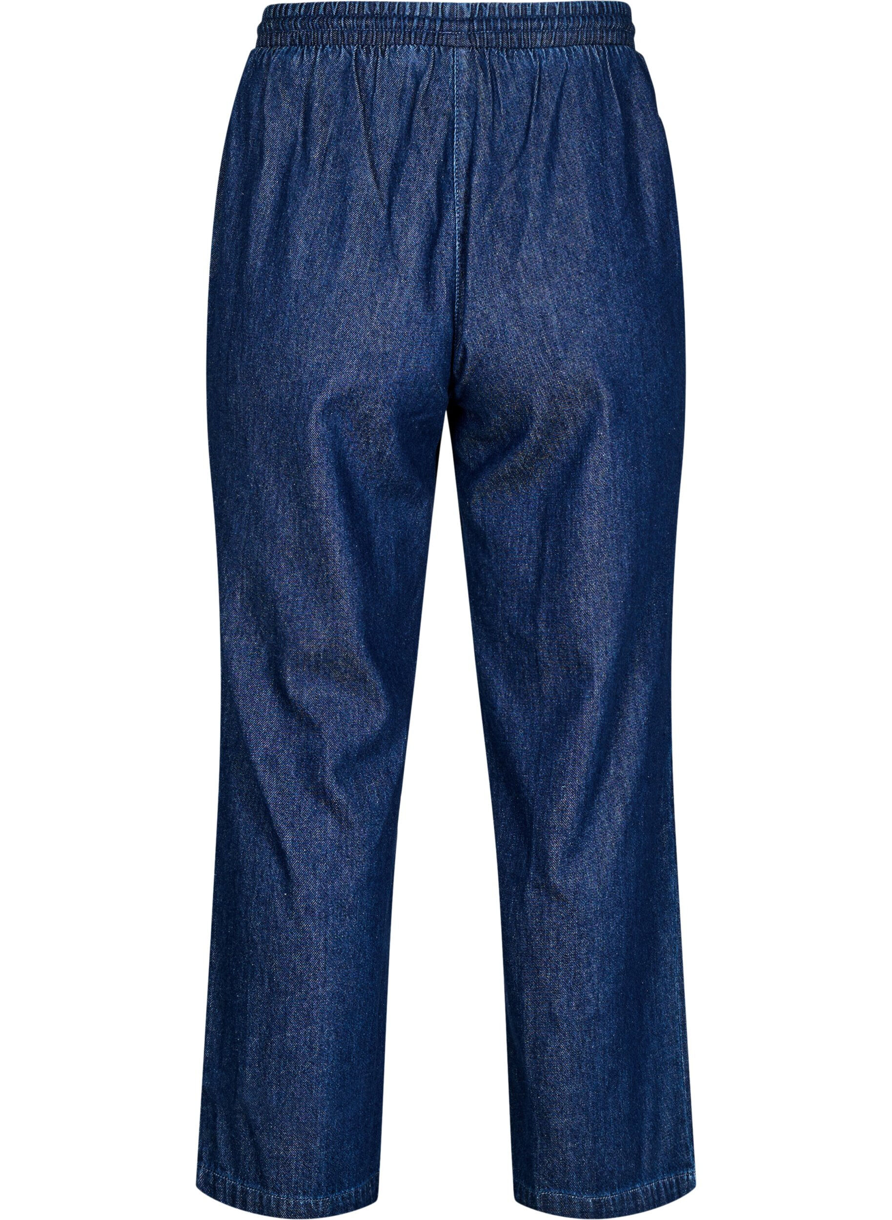 ZizziJeans coupe droite &agrave; taille &eacute;lastique, Bleu, Packshot image number 1