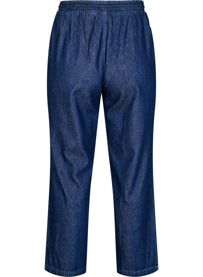 Jeans coupe droite &agrave; taille &eacute;lastique, Bleu, Packshot image number 1