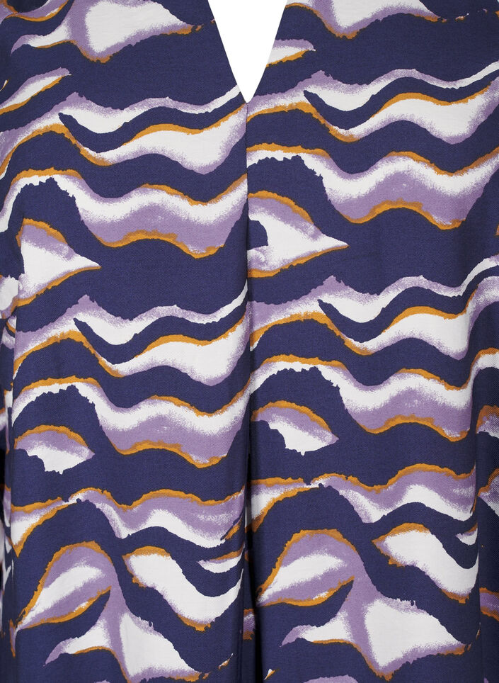 Knielange jurk met print en A-lijn, Naval Academy AOP, Packshot image number 2