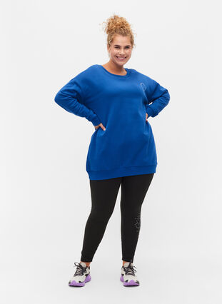 Sweatshirt en coton avec imprimé, Surf the web, Model image number 2