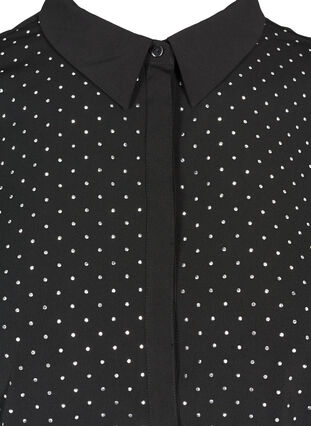 Lange blouse met naden, Black, Packshot image number 2