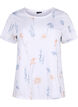 T-shirt en coton biologique avec imprimé floral, White W. Blue flower, Packshot image number 0