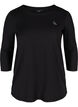 Trainingsblouse met 3/4-mouwen, Zwart, Packshot image number 0
