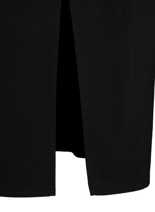 Lange rok met split aan de voorkant, Black, Packshot image number 3