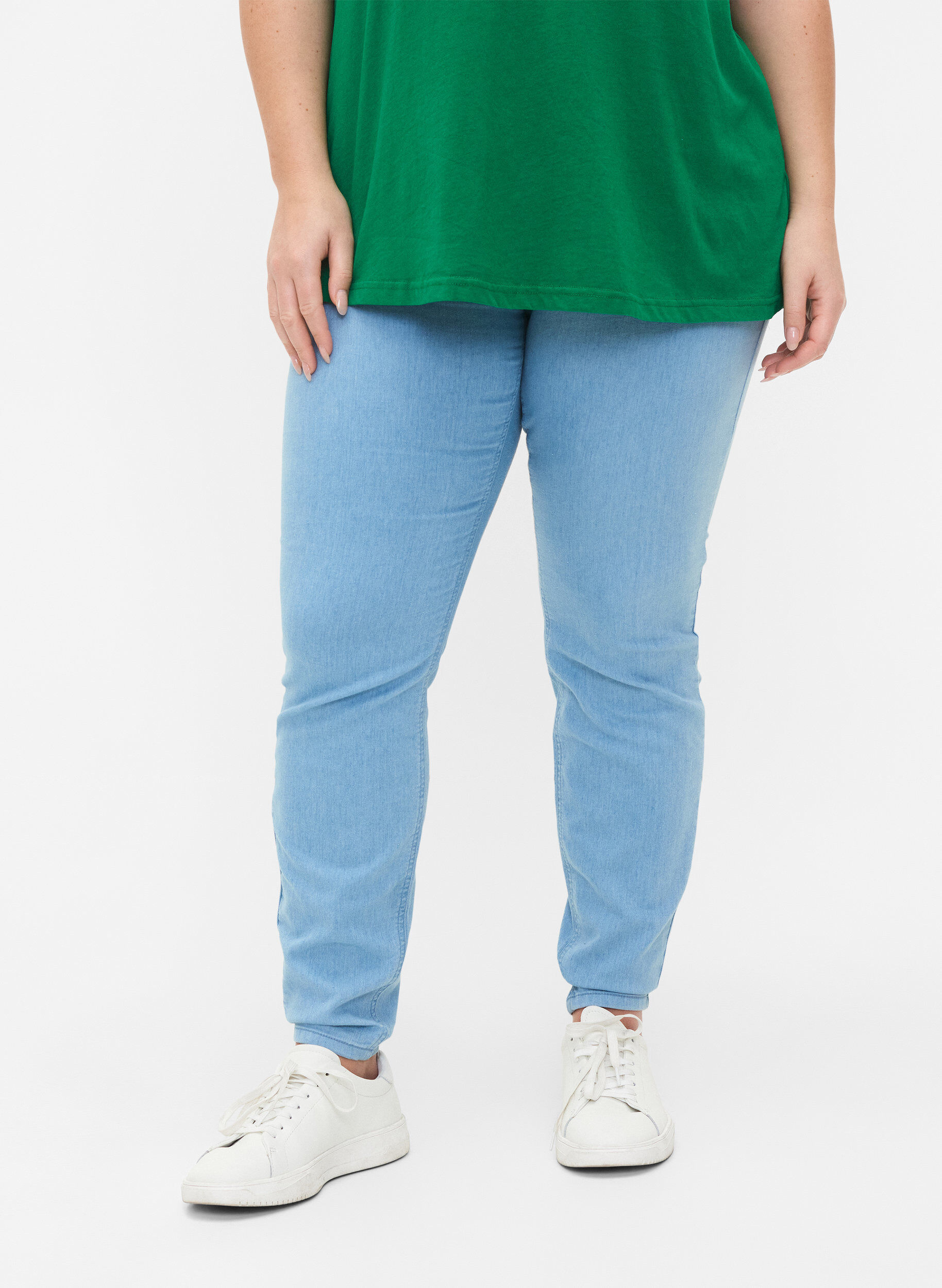 ZizziJeggings met zakken, Light blue, Model image number 2