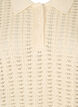 Gebreid poloshirt met oogjespatroon, Beige, Packshot image number 2