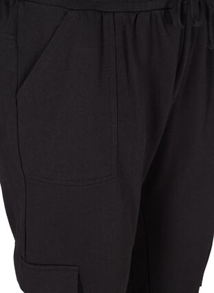 Pantalon délavé en mélange de coton, Black Washed , Packshot image number 2