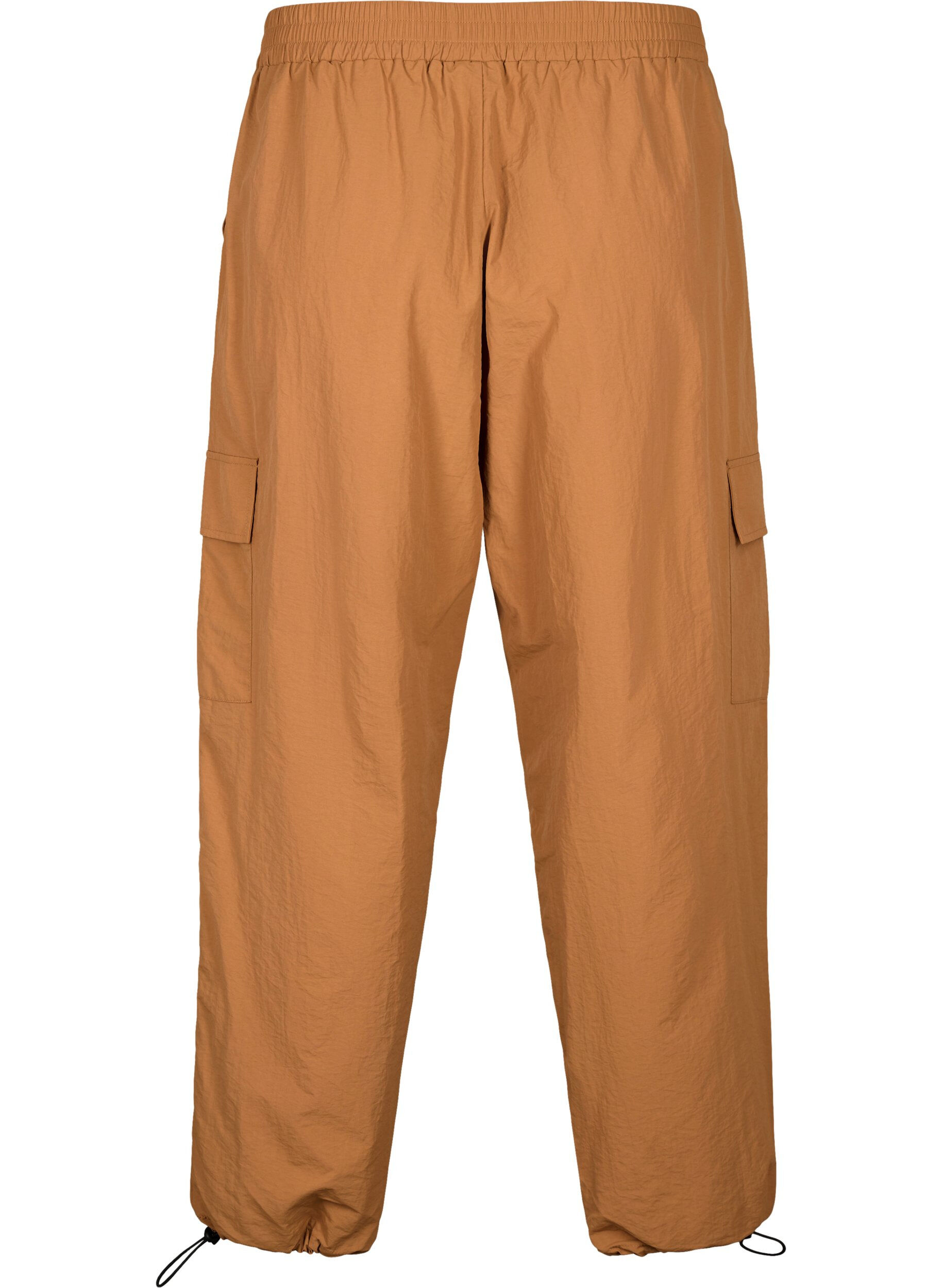 ZizziCargo broek met aanpasbare elastische trekkoord, Sand, Packshot image number 1