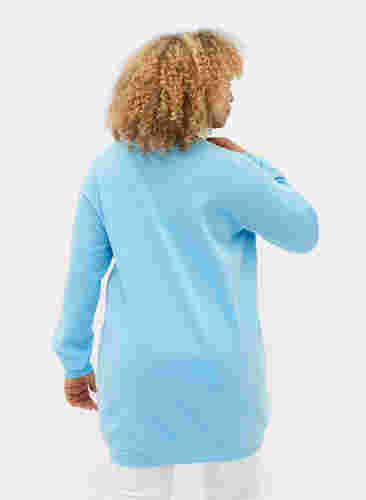Lang sweatshirt met tekstopdruk, Baltic Sea, Model image number 1