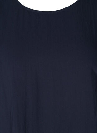 Robe en viscose à manches courtes en forme de trapèze , Night Sky, Packshot image number 2