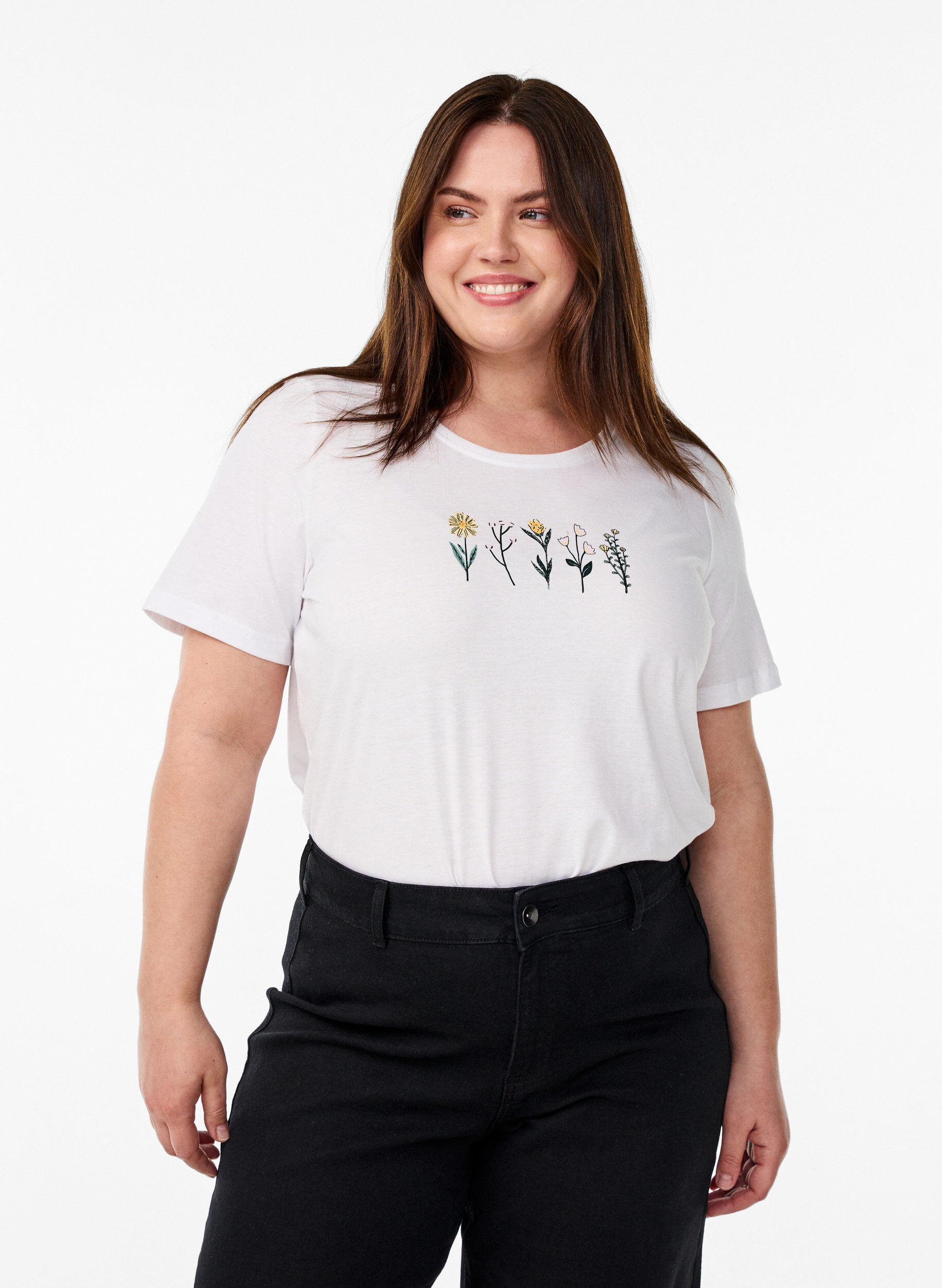 FLASH &ndash; T-shirt avec motif, Blanc, Model